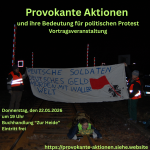 Provokante Aktionen und ihre Bedeutung für politischen Protest - Vortragsveranstaltung